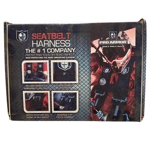 NEW PRO ARMOR 5 Pt H-Style Seat Belt Harness 3" Universal Black Safety OPEN BOX
